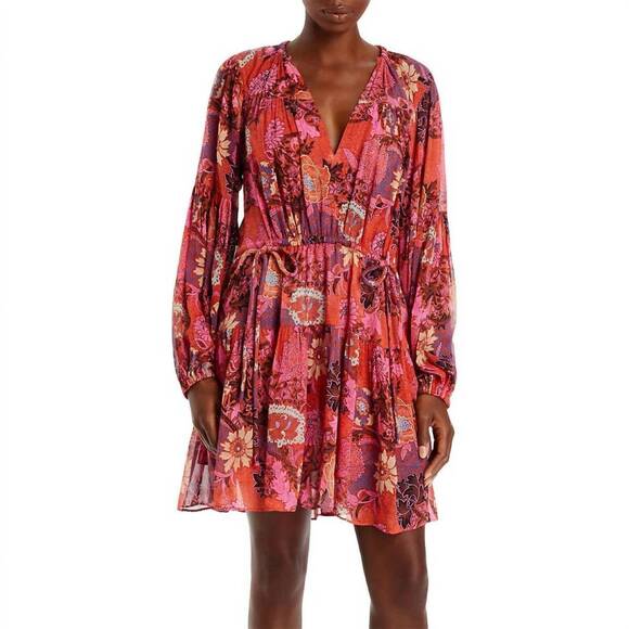NEW A.L.C. elise silk floral mini dress in pink